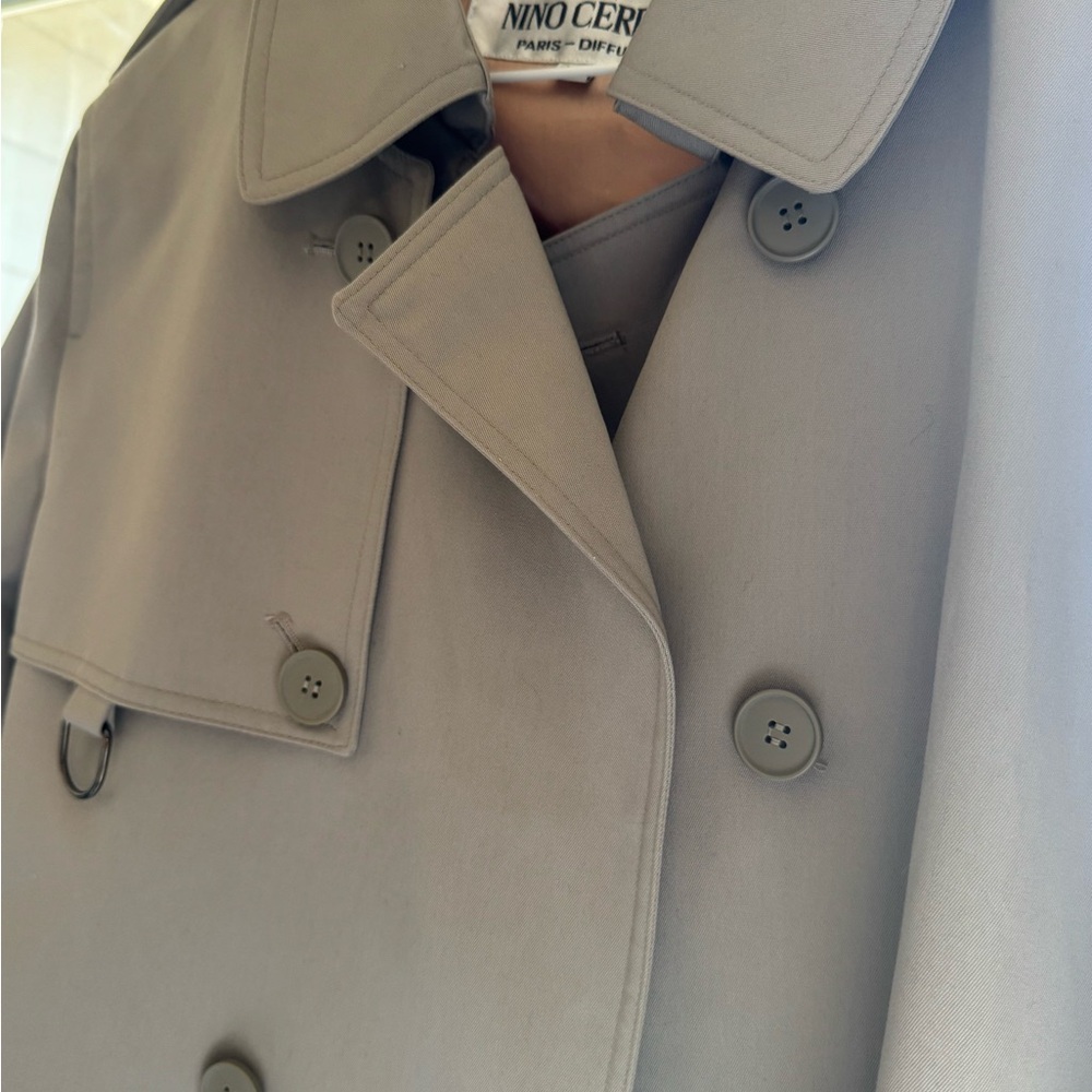 Nino Cerruti Women's Classic Gray Trench Coat